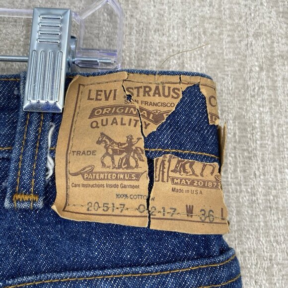 Vintage Levis 517 Jeans Mens 36X36 Blue Boot Cut Orange Tab Made In USA 1985 - Picture 11 of 16